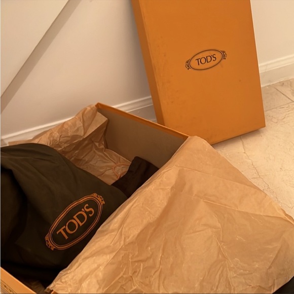 Men’s Tods Derby shoe black leather made in italy size 9 - Picture 8 of 13